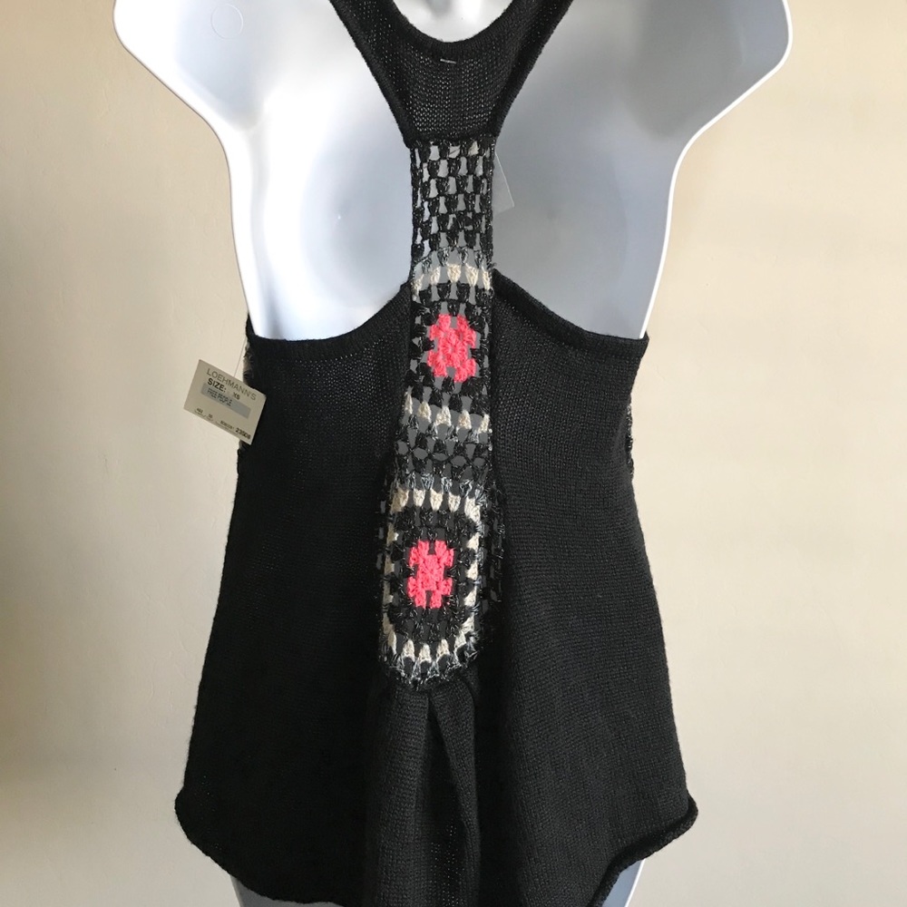 Free People Love Trapeze Crochet Tee Vee Sequins - Picture 5 of 7